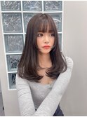 【LICCA 伊崎優李】韓国ヘア/前髪/顔まわり/スモークブラウン
