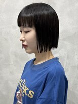 ウクラ バイ レシッド 池袋(uchla by rcid)&nbsp;黒髪切りっぱなしミニボブ☆姫カット×外ハネボブ/小顔短め前髪