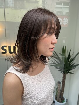 スミ(sumi) 顔周りレイヤー/レイヤーカット/20代30代40代◎岩田