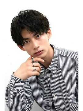 アーリー(Ali'i) ソフトツイストパーマアップバングマッシュパーマウルフメンズ