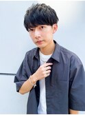 アッシュブラック/カルマパーマ/ベリーショート/ダークアッシュ
