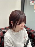 ボブカット×ラベンダーピンク