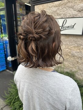 レオニード 表参道(LEONID) 岡田≫結婚式お呼ばれボブハーフアップ