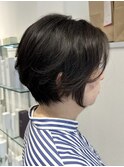 40代50代大人ショートボブ根元パーマ白髪染め酸性ストレート