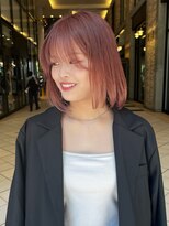 ジアン バイ ミルボン 西宮ガーデンズプラス(GIEN by milbon)&nbsp;骨格似合わせ丸みボブ/顔まわりカット/前髪/カシスピンクカラー