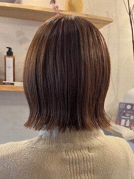 ミルヘアデザイン(mil hair design) ボブ ミルクティーベージュ 艶髪 髪質改善カラー ショート