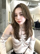 サイン 表参道(SIGN) 韓国ヘアーハッシュカットレイヤーカットグレージュブリーチ無し