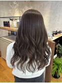 グレージュカラー/ロング/ラベンダーベージュ