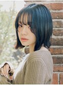 シースルー前髪ボブ