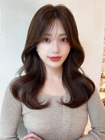 韓国風レイヤーイメチェンハッシュカットワイドバング美髪
