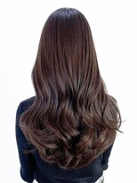 ロングくびれヘア顔周りレイヤー韓国ヘア_ba541111