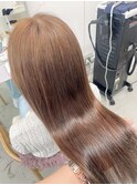 《花屋併設》艶々ブリーチ毛［酸性ストレート/ヘアセット］