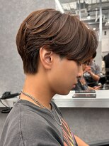 エルマーク 茨木(L-MARK) センターパートニュアンスパーマ韓国カルマパーマコンマヘア