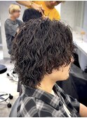 MEN’S HAIR/サーフカール/刈り上げセンターパート
