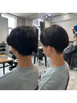 サクラ 岐阜(SAKURA) メンズ縮毛矯正×毛流れセンターパート　岐阜美容室