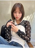 レイヤーボブ×グレージュ