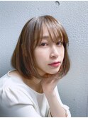 オリーブベージュボブシャギーボブオリーブグレージュ銀座