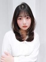シオン(shion) 顔周りレイヤーおくれ毛ロング韓国ヘア_F0779