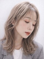 ムーン 仙台一番町店(OON)&nbsp;韓国レイヤー/ミディアムレイヤー/ミルクティーベージュ/仙台