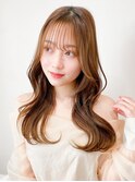 ・ミルクティーブロンドダークブルーワンホンレイヤーウルフ