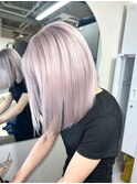 艶髪パールホワイト/ホワイトカラー/ケアブリーチ/髪質改善