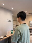 大人の抜け感センターパートショート