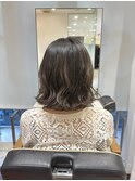 ボブパーマ伸ばしかけボブコテ巻き風パーマレイヤーカット