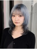 相性抜群ウルフカット×デザインカラー