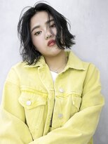 アルバム 渋谷パルコ(ALBUM)&nbsp;ウェットミニボブ_耳かけウェーブパーマフォギーベージュ_7392