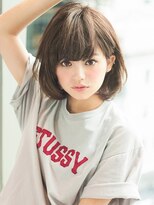 シウ 人形町(shiwu)&nbsp;動きのある耳かけワンカールパーマボブ