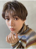 【PARK】カーキベージュ×ニュアンスカーリー
