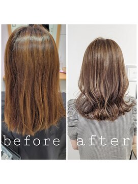 ベール(BALE) ケアブリーチ 大人可愛いハイライトグレージュ 【尾野恭平】