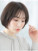 ミストバング小顔シンプルツヤ髪ショートボブｆ古河20代30代40代