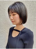 シースルーバングうる艶髪艶感似合わせカット美髪大人美人
