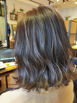 フレンズ 山鼻店(friend's) 大人コントラストハイライト髪質改善白髪ぼかし