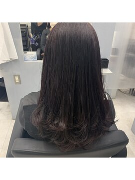 アオアクア バイ グルグル 小岩店(ao akua by GULGUL) ピンクブラウン×layer Style