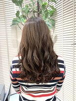 ステアケース 武蔵小杉店(stair:case)&nbsp;ショコラブラウン　艶髪セミロング　コテ巻き風パーマ