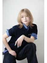 ソース 天王寺(SOURCE)&nbsp;艶髪ハイトーン♪韓国風ウルフレイヤーボブ