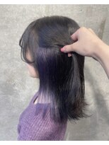カリーナコークス 原宿 渋谷(Carina COKETH)&nbsp;ブリーチ2回のブルーバイオレットインナーカラーダブルカラー