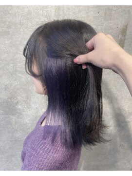 カリーナコークス 原宿 渋谷(Carina COKETH) ブリーチ2回のブルーバイオレットインナーカラーダブルカラー