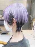 ウルフカットデザインカラー/ラベンダーアッシュ