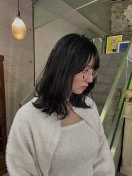 ヘアーデザイン アルエ(HAIR×design ARUE) 【RIN】ミディアムレイヤーカット/ブルーブラック