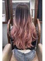 アムールマヤ くすみピンクベージュグラデーションカラー