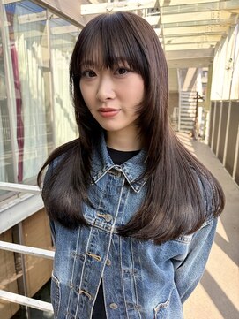 トレンチ(TRENCH) 【RIKU】レイヤーカット　ブリーチ無しダブル　アッシュブラウン