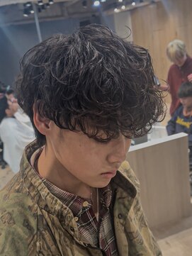 メンズサロン ガウディ 三宮店(men's salon Gaudi) 韓国風大き目シャドウパーマ×ツーブロック前下がりマッシュ