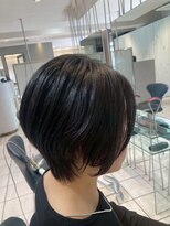 アース 常盤平店(HAIR & MAKE EARTH)&nbsp;大人美人の黒髪丸みショート