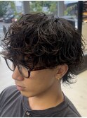 シャドウパーマアクティブショートパーマ波巻きスパイラルパーマ