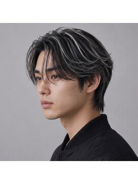 メンズ サロン ドット トウキョウ 町田店(men's salon dot. tokyo) センターパート×ハイライト