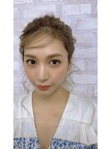 ヘアセット/ヘアメイク/オレンジメイク/韓国/韓国風/デート