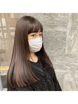 スレーヌサロンハナレ 北千住美容院(Sereine salon HANARE) くすまないけど赤みも消したいブラウンカラー